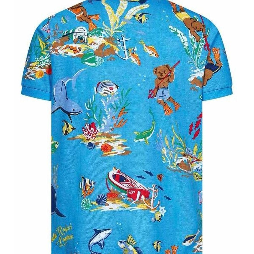 Polo ralph lauren mens underwater ocean bear polo - Picture 2 of 2